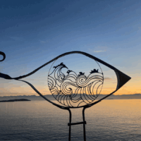 Outdoor metal art sculpture
